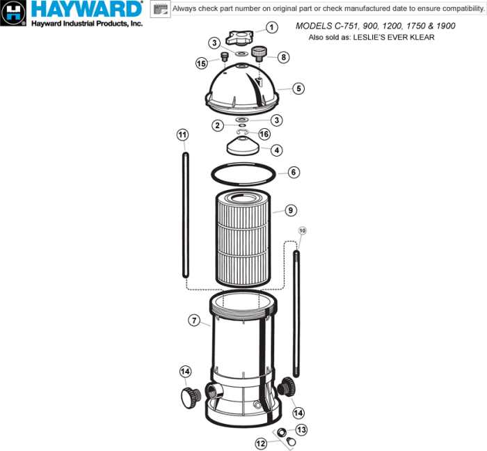 Фильтр картриджный Hayward Star Clear 27m3/h