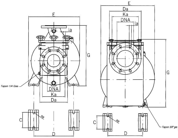 Насос "FDN-129.1H" чугунный с предфильтром 96.1 м3/ч, Н=10,380 В (1FN10750T4V)