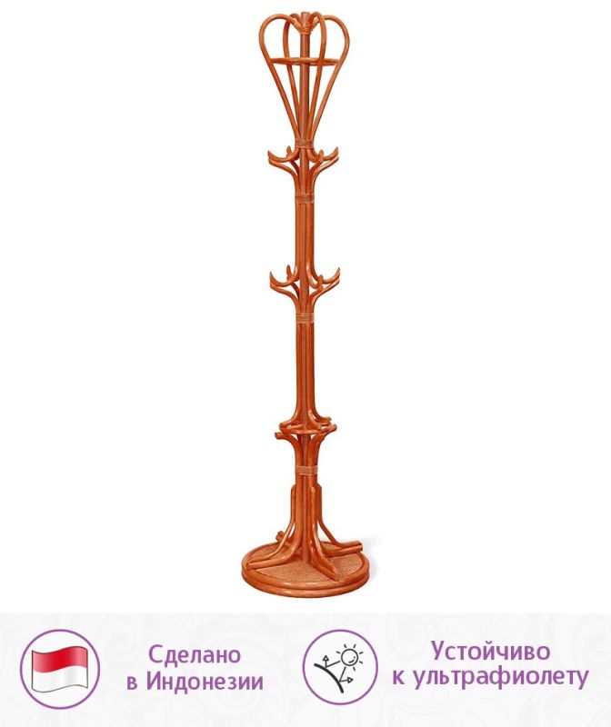 Вешалка из ротанга (цвет: коньяк)