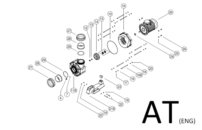 Насос "ATLAS" без предфильтра 88 м3/ч Н=10м,380В (новый)