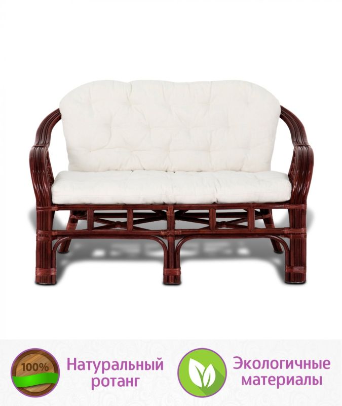 Комплект мебели из натурального ротанга Маркос (Marcos) тройного плетения (цвет: черри)