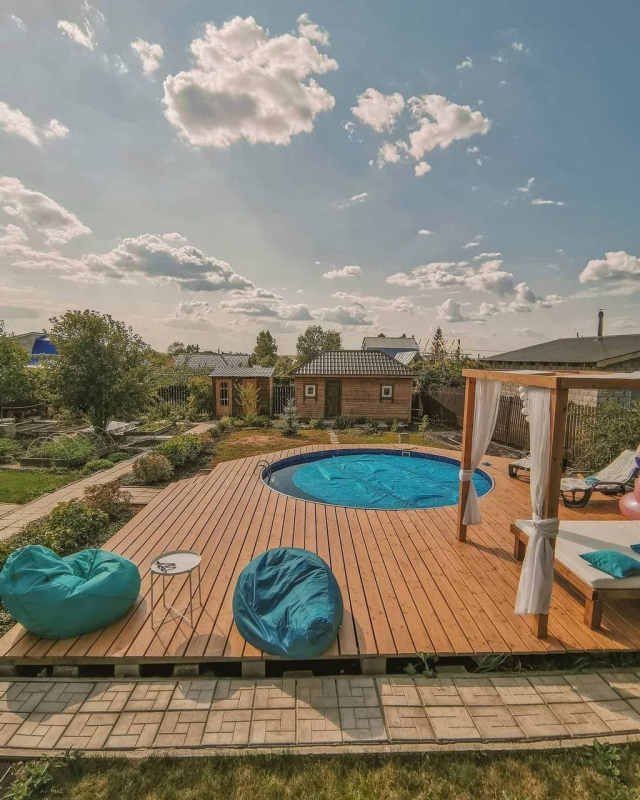 Круглый бассейн ЛАГУНА 3,05 х 1,25 м (рубиново-красный RAL 3003)