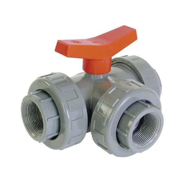 ТРЕХПОЗИЦИОННЫЙ ШАРОВЫЙ КРАН 1 1/2" М (Teflon-EPDM) (12/K)