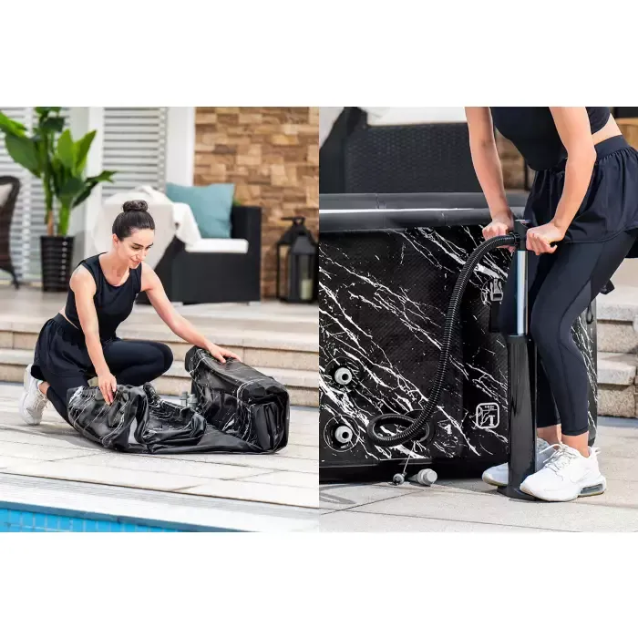 Ледяная купель "Glacial Dip FortiFiber Cold Plunge Tub" 152x92x71см, ручн насос, фильтр-насос, тент