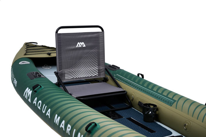 Надувная байдарка для рыбалки "Caliber Angling Kayak" 398x98см, насос, сиденье, киль, рюкзак, до 180