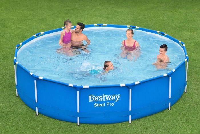 Каркасный бассейн Steel Pro 396х84см, 8680л, фил.-насос 2006л/ч, Bestway, 5612E BW