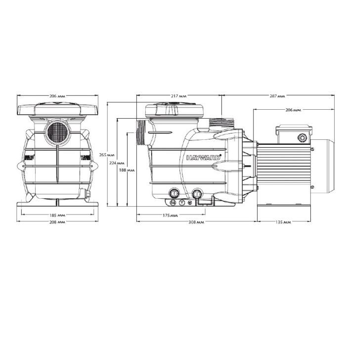 Насос Hayward Power-Flo II SP8102XE31 (0.25HP)