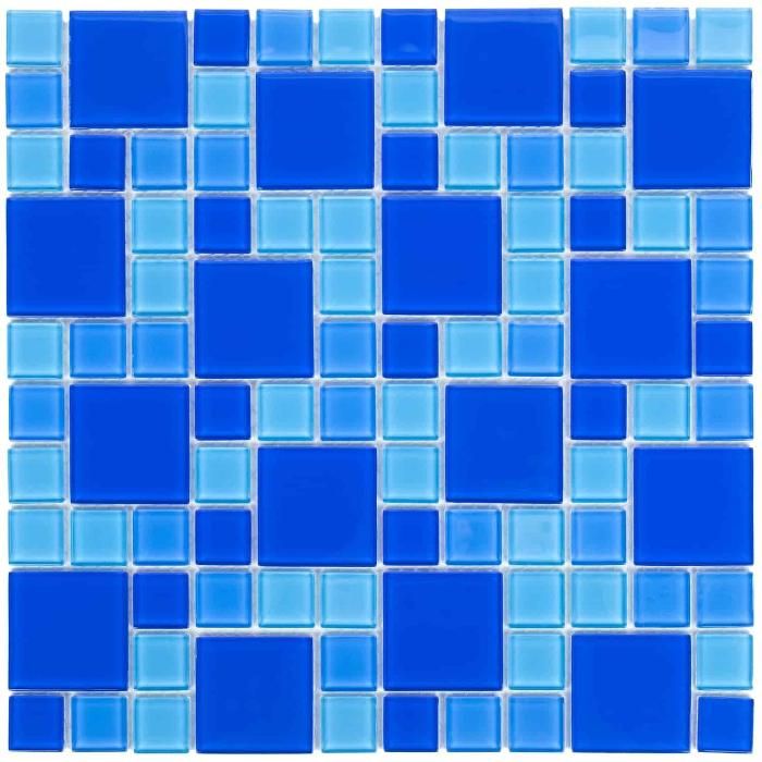 Мозаика стеклянная Aquaviva Cristall Dark Blue DCM306 (48 мм)
