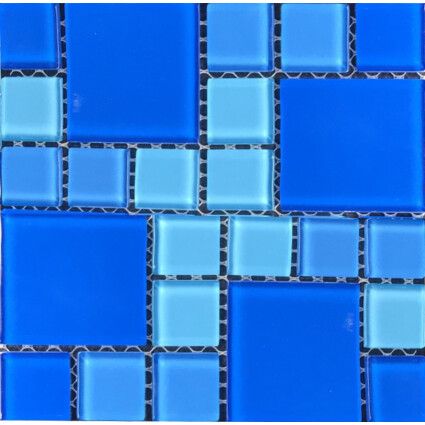 Мозаика стеклянная Aquaviva Cristall Light Blue (23 мм - 48 мм)
