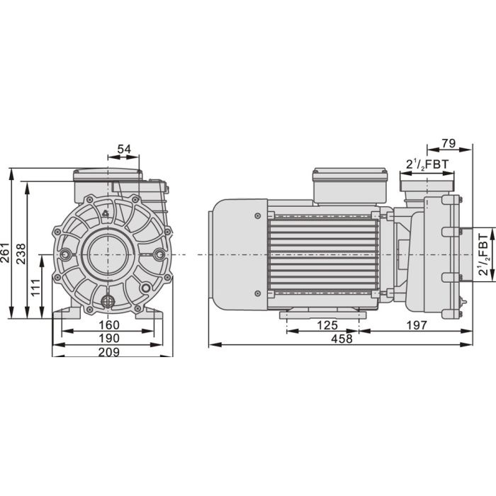 Насос AquaViva LX WP500Т 67 м3/ч (5HP, 380V)