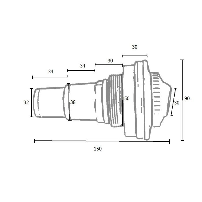 Форсунка Kokido Olimpic K004BU/W (ver2) стеновая (белая)