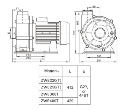 Насос Aquaviva LX SEQ400 (380В, 60 м3/ч, 4HP)