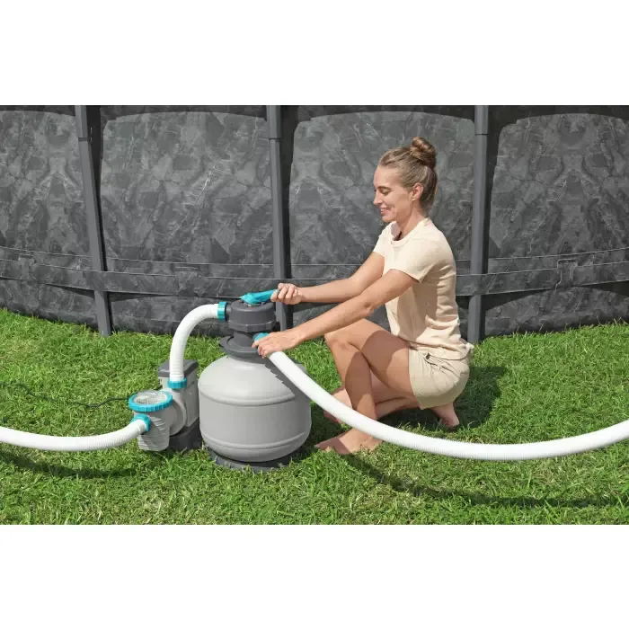 Каркасный бассейн 549х132см "APX 365", 26000л, песочный фильтр-насос, лестница, тент, полисферы