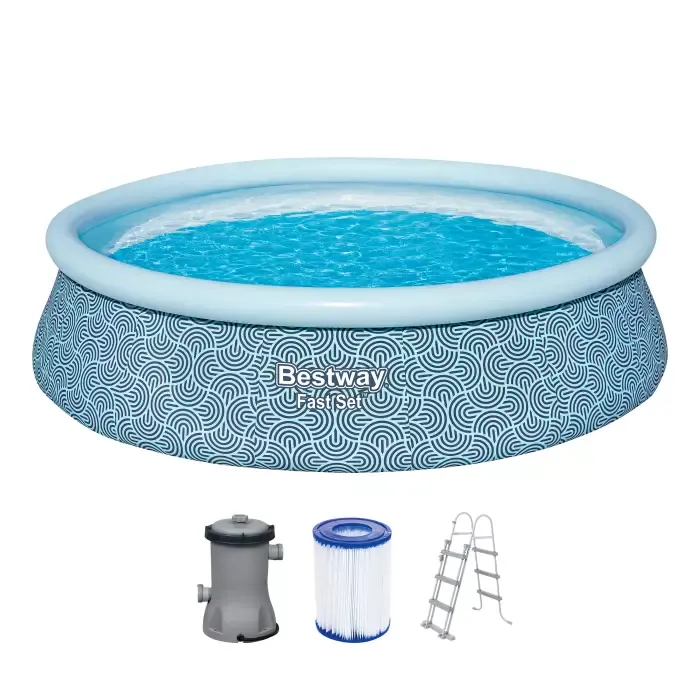 Бассейн Fast Set 457х107см, 12362 л, фил.-насос 2006л/ч, лестн., Bestway, 57372 BW