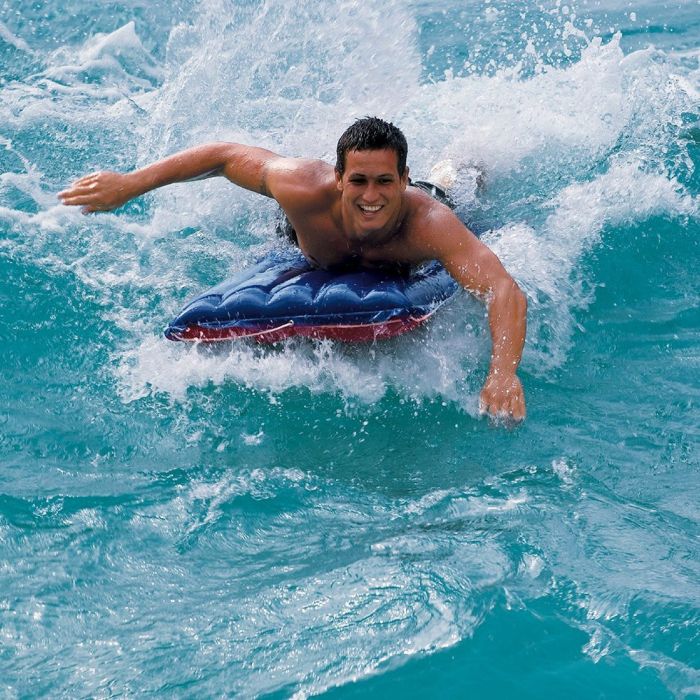 Надувной матрас-плот для плавания 152х74см "Surf Rider" с тканевый покрытием