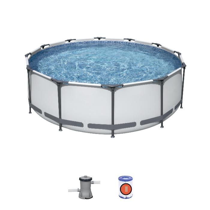 Каркасный бассейн Steel Pro Max 366х100см, 9150л, фил.-насос 2006л/ч, Bestway, 56260 BW