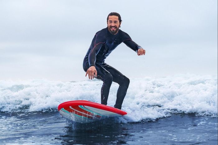 SURF-доска "Compact Surf 8" 243x57x7см, насос, лиш, киль, ремнабор, сумка, до 90кг