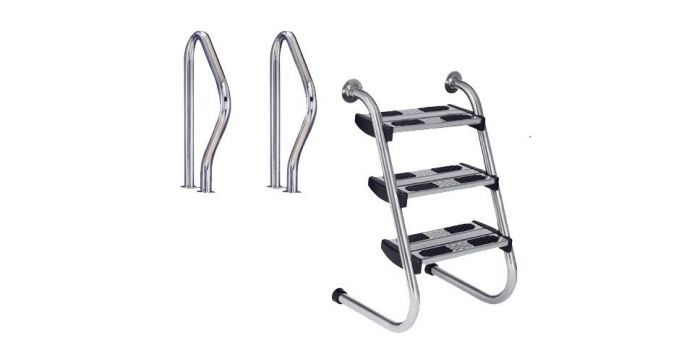 Лестница с поручнями 4 ступени Flexinox AISI-316 EASY ACCESS (87161022N)