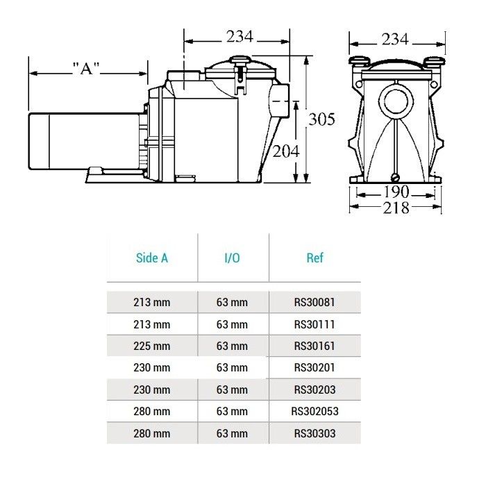 Насос Hayward RS II RS30303 (380V, 3HP)