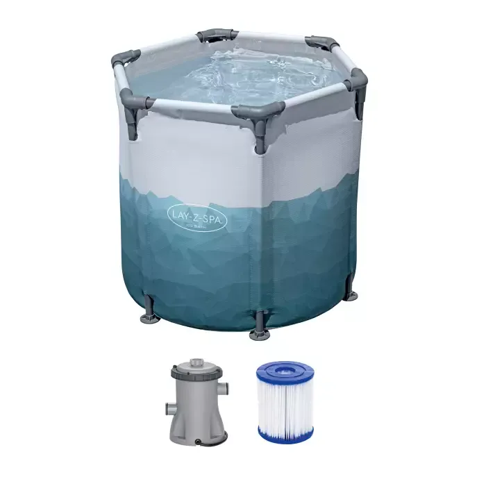 Ледяная купель "Glacial dip Ice bath pod" 90х80см, 253л, фильтр-насос 1249л/ч, тент