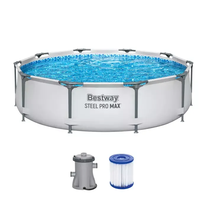Каркасный бассейн Steel Pro Max 305х76см, 4678л, фил.-насос 1249л/ч, Bestway, 56408 BW