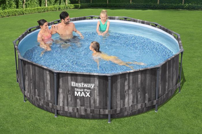 Каркасный бассейн Steel Pro Max 366х100см, 9150л, фил.-насос 2006л/ч, лестница, Bestway, 5614X BW