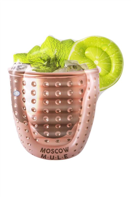 Надувной матрас-шезлонг для плавания 173х160см "Moscow Mule" с подстаканником, до 90кг