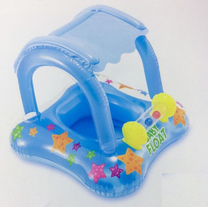 Надувные водные ходунки 81х66см "Baby Float" с тентом, до 15кг, 1-2 лет
