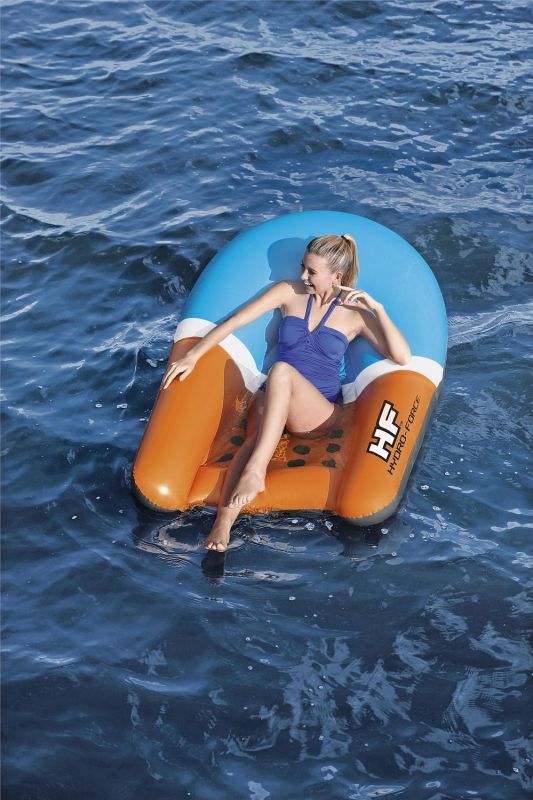 Надувной матрас-шезлонг для плавания 165х120см (157х100х35см) "Aqua Breeze" до 90кг