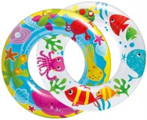 Надувной круг 61см "Подводный мир" 6-10 лет, 2 вида