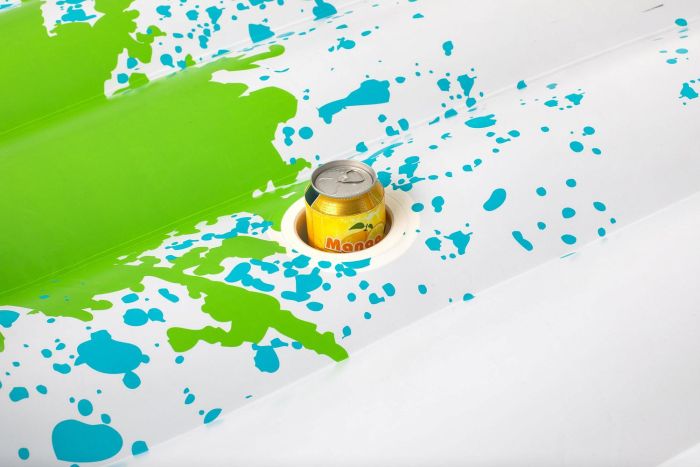 Надувной матрас-шезлонг 221х174см "Chill Splash" для двоих, с ручками и постаканниками, до 180кг