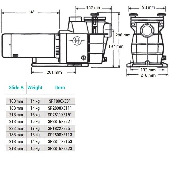 Насос Hayward Max-Flo SP2808XE111 (0.75 HP)