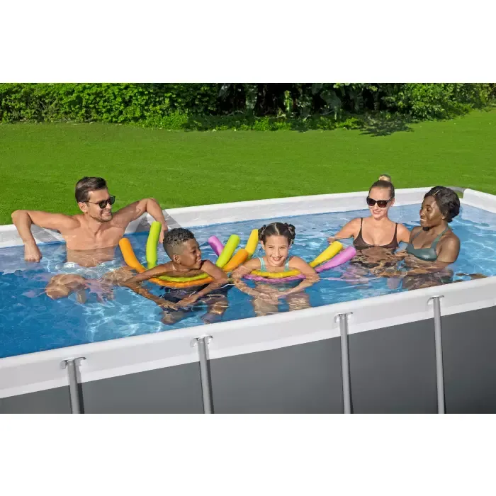 Каркасный бассейн Power Steel 404х201х100см, 6478л, фил.-насос 2006л/ч, лестница, Bestway, 56441 BW