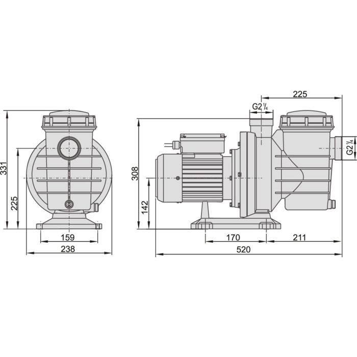 Насос AquaViva LX SWIM035M 6 м3/ч (0,75HP, 220В)