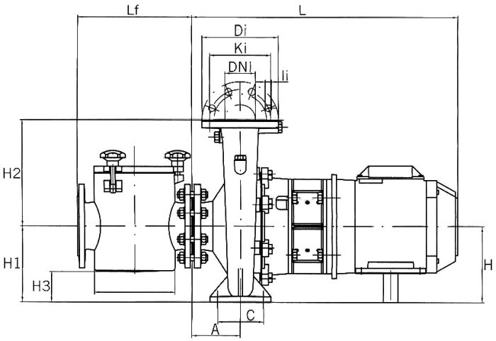 Насос "FDN-129.1H" чугунный с предфильтром 96.1 м3/ч, Н=10,380 В (1FN10750T4V)