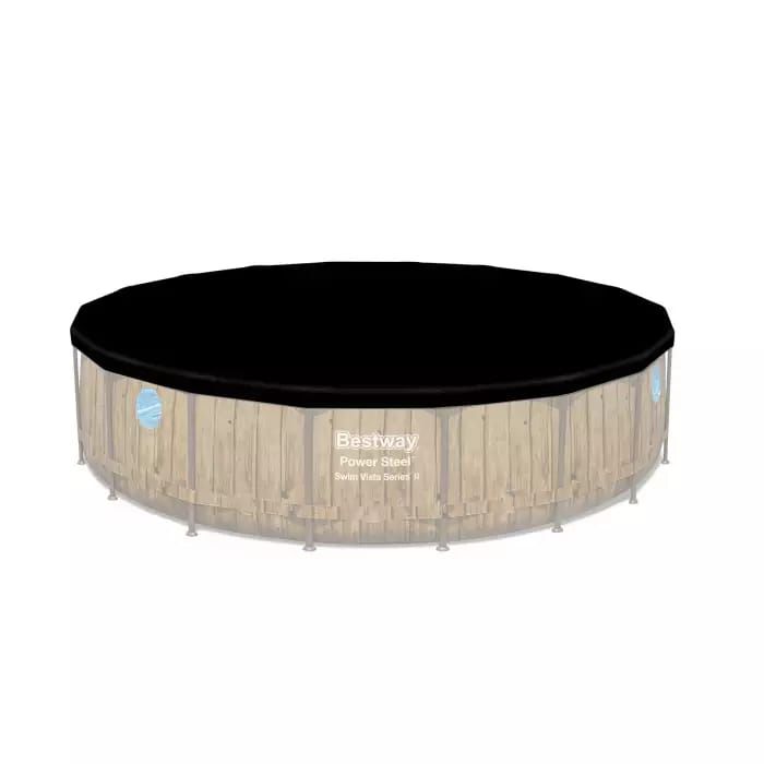 Каркасный бассейн Power Steel 549x122см "Ротанг" 23062л, фил.-нас. 5678л/ч, лестн., тент, попл.-доз., Bestway, 56977 BW