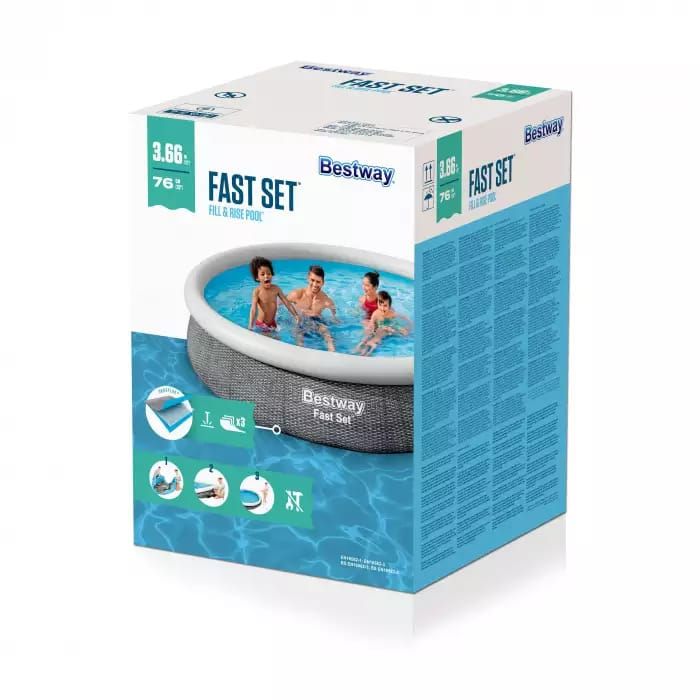 Бассейн Fast Set 366х76см, 5377л, Bestway, 57443 BW