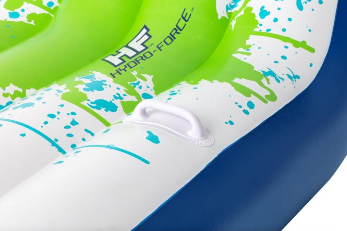 Надувной матрас-шезлонг 221х174см "Chill Splash" для двоих, с ручками и постаканниками, до 180кг