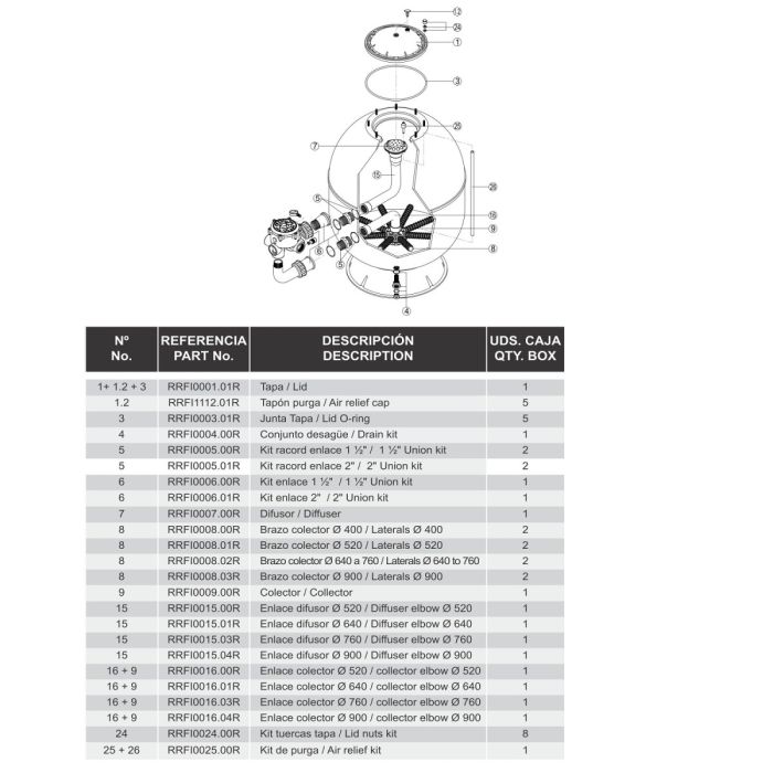Фильтр Fiberpool AK520.C (10,5м3/ч, D520)