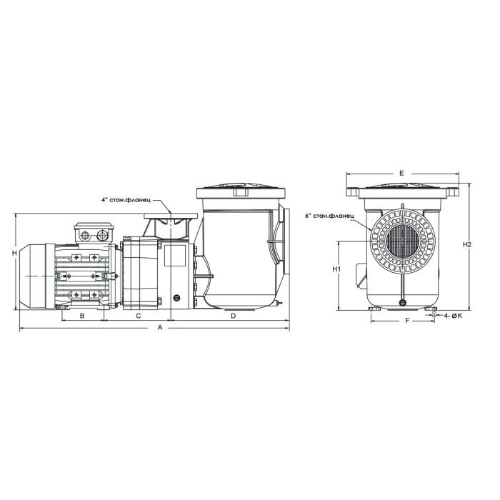 Насос AquaViva AQP-4.0 трехфазный