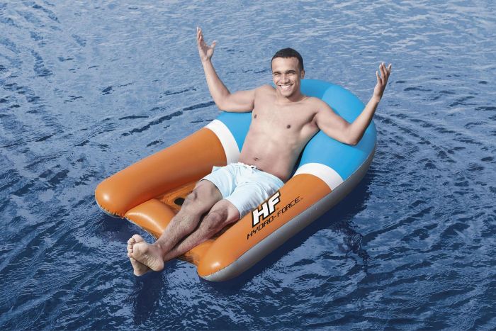 Надувной матрас-шезлонг для плавания 165х120см (157х100х35см) "Aqua Breeze" до 90кг