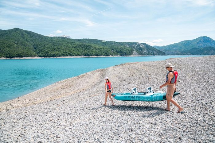 Надувная байдарка Kayak Glider-412 412x83х42см, весла, сиденья, киль, до 180кг