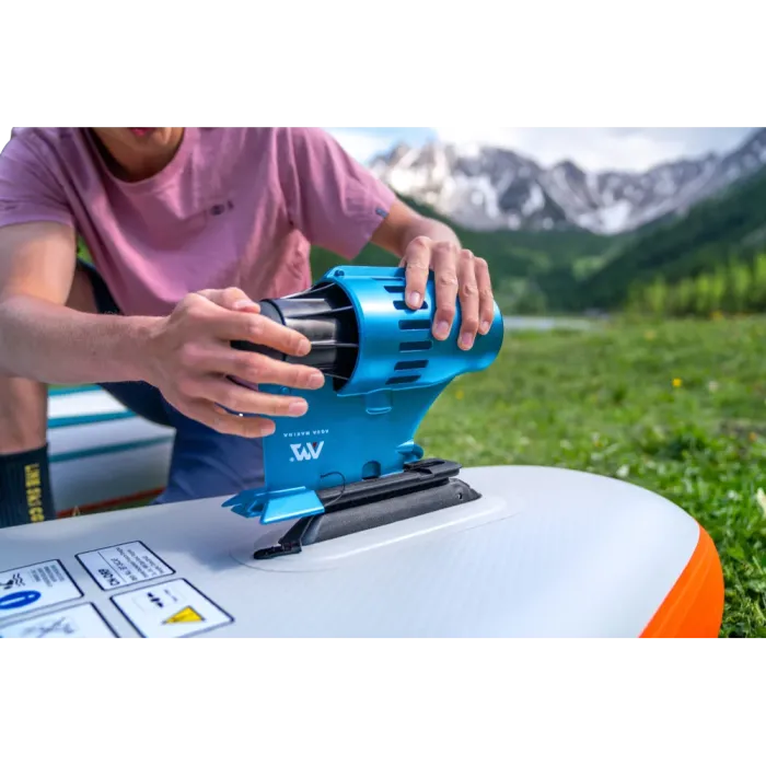 SUP-доска "AM go iSUP" 320х15см, плавник с электромотором BLUEDRIVE S и аккумулятором, насос, весло, лиш, киль, ремнабор
