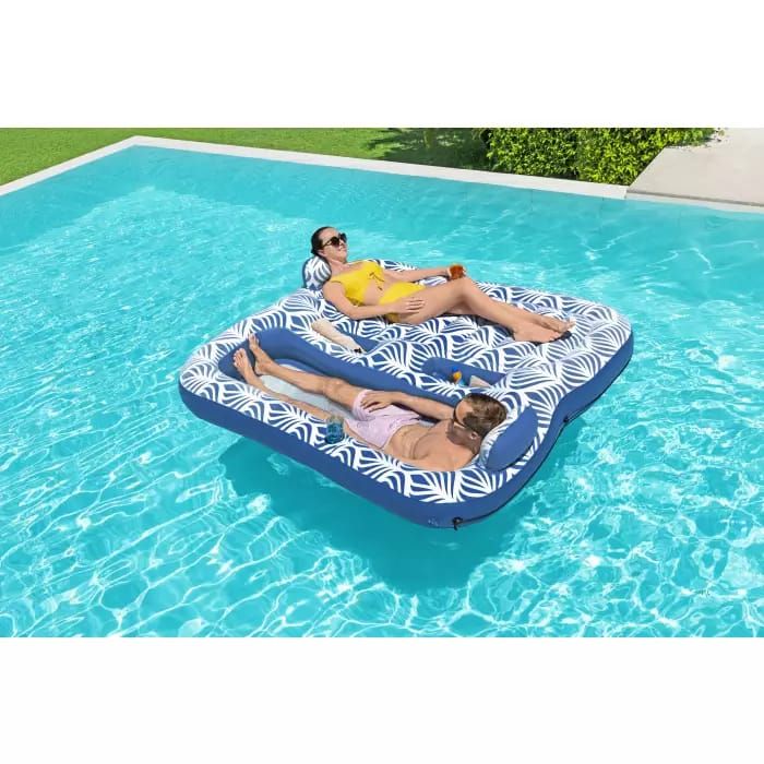 Надувной матрас-плот для плавания 204х188см "Comfort Plush Double" для двоих, до 180кг