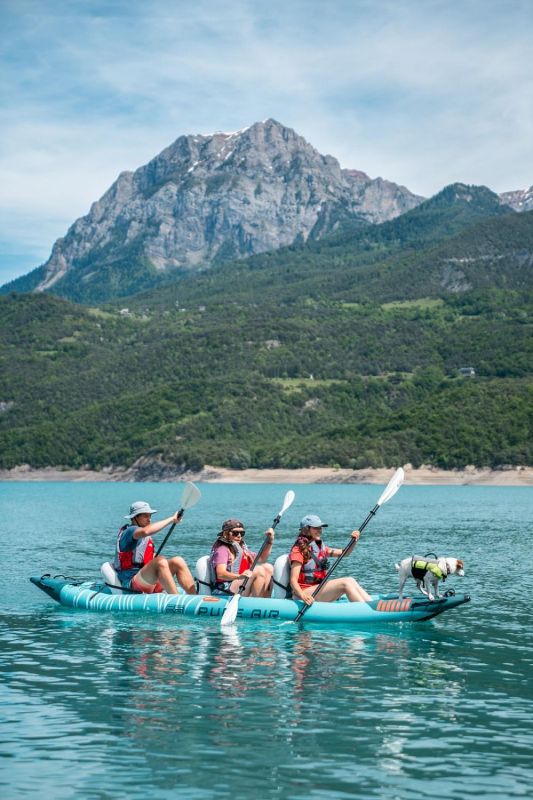 Надувная байдарка Kayak Glider-475 475x83х42см,3 весла, 3 сиденья, киль, до 230кг