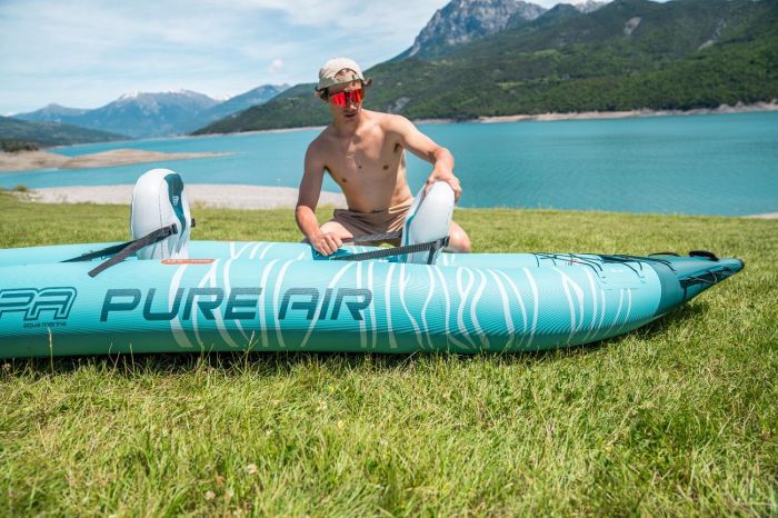 Надувная байдарка Kayak Glider-412 412x83х42см, весла, сиденья, киль, до 180кг