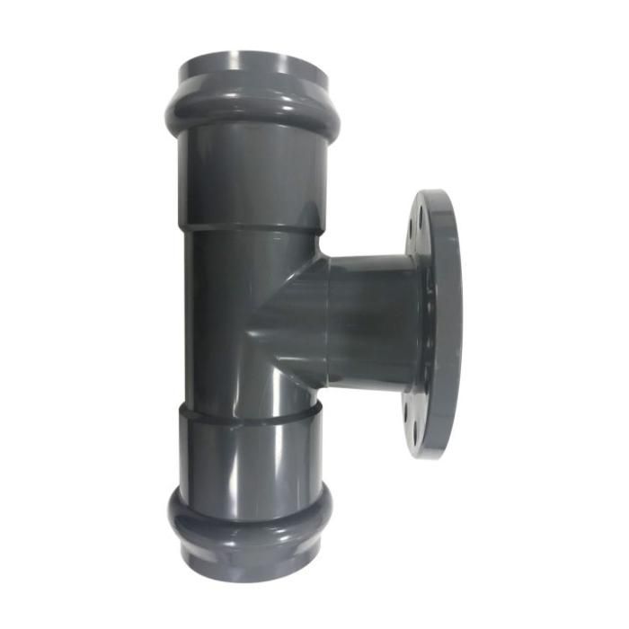 Тройник 90° раструбный с ПВХ фланцем 160mm