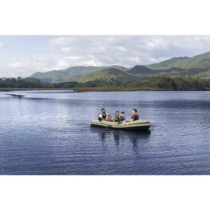 Надувная лодка "Voyager X4 Raft" 350х145см, вёсла 62064, насос 62003, до 480кг