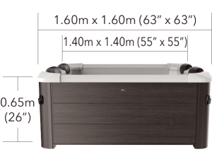 СПА-бассейн 160х160х65см "Tribeca" 850л, квадратный, аэромассаж