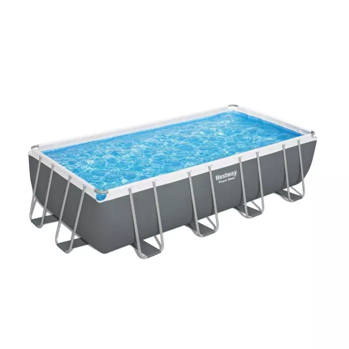 Каркасный бассейн Power Steel 549х274х122см, 14812л, песч.фил.-нас. 5678/ч, лестн., тент, Bestway, 56466 BW